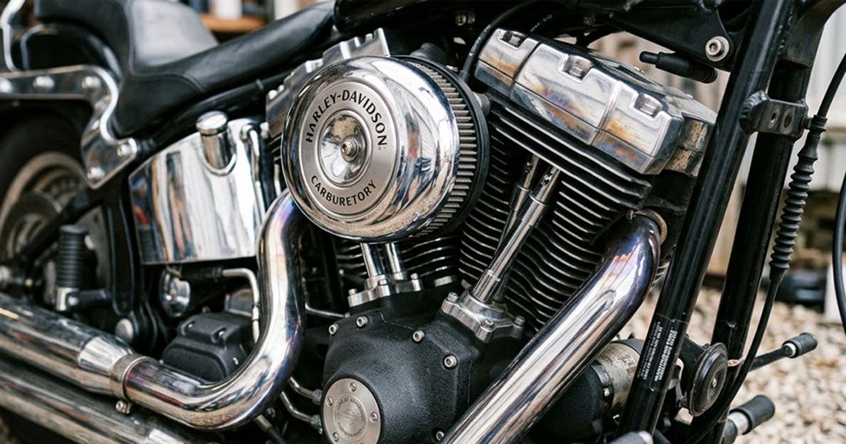 Harley-Davidson V-Twin Motor in Chrom-Optik – das Herzstück jeder Harley